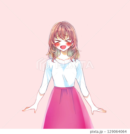 興奮する女性 129064064