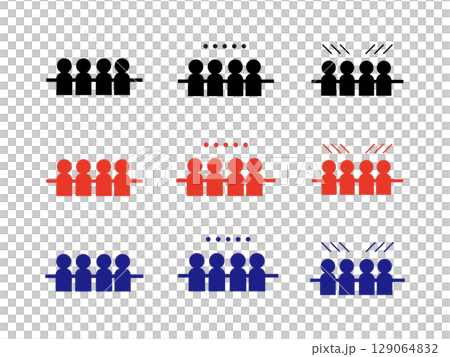 一組會議圖示插圖 一組會議圖示插圖 129064832