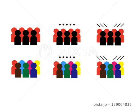 会議のアイコンのイラストのセット 129064833