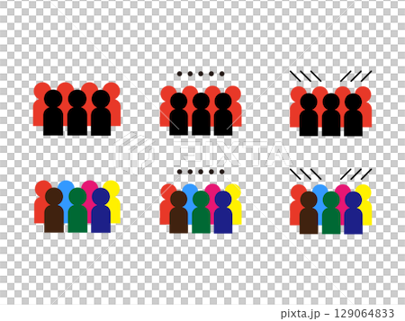 一組會議圖示插圖 一組會議圖示插圖 129064833