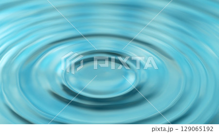 Blue Water drop falling, macro splash. Natural background. 129065192