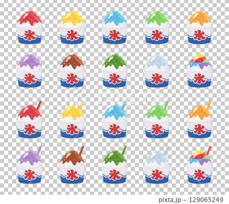 節日刨冰插圖素材集 節日刨冰插圖素材集 129065249