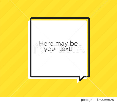 Speech bubble. Space for quote text, frame message 129066620