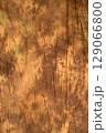 Brown wrinkled fabric texture with subtle green stains, abstract background for design, vintage or grunge style 129066800