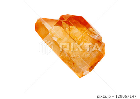Lemurian Crystal mineral stone a white background Lemurian Crystal mineral stone a white background 129067147