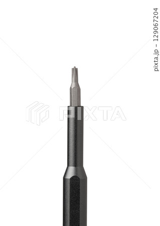 Iron bit with screwdriver on Isolated on white background Iron bit with screwdriver on Isolated on white background 129067204