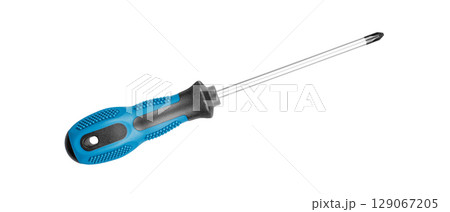 Philips screwdrivers blue color on isolated white background Philips screwdrivers blue color on isolated white background 129067205