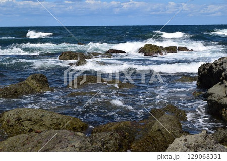 庄内浜の荒波 日本海 129068331