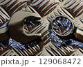 Chrome Spanner Head Comparison On Tread Plate 129068472