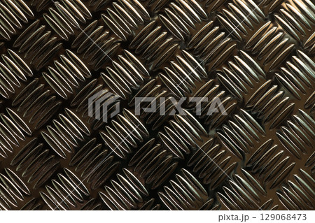 Grip Plate Chrome Metallic Textured Background 129068473