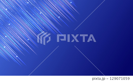 Abstract futuristic blue background with geometric shapes and flow lights. Vector illustration 129071059