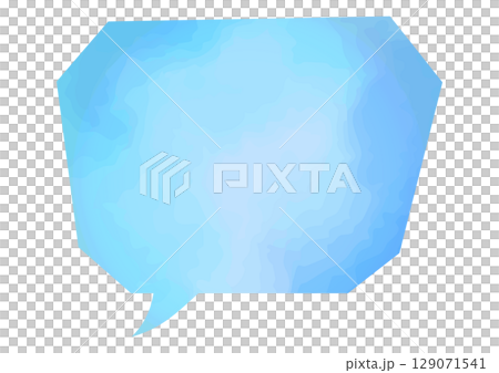 Simple watercolor speech bubble, square 129071541