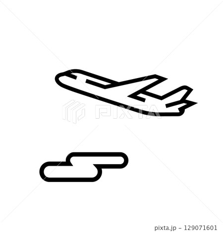 飛行機のアイコン 129071601