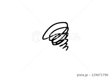 混乱やモヤモヤを表すぐるぐる模様のベクター（手描き風） 129071790
