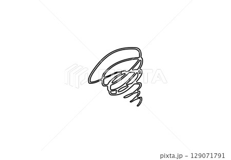 混乱やモヤモヤを表すぐるぐる模様のベクター（手描き風） 129071791