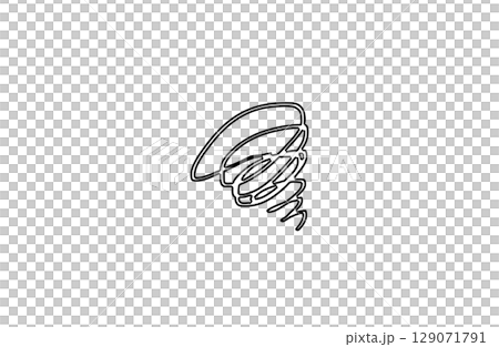 混乱やモヤモヤを表すぐるぐる模様のベクター（手描き風） 129071791
