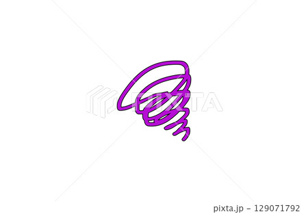 混乱やモヤモヤを表すぐるぐる模様のベクター（手描き風） 129071792
