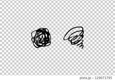 A vector of a swirling pattern representing confusion and haze (hand-drawn style) 129071795