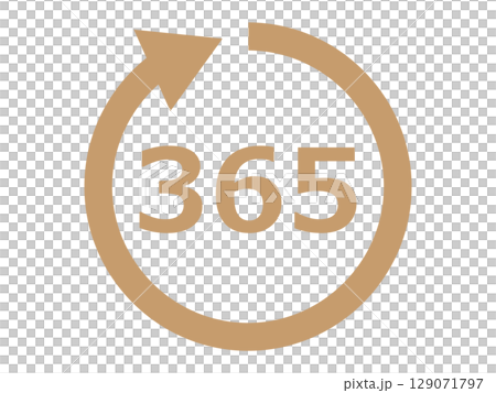 365 days icon (open all year round mark) 129071797