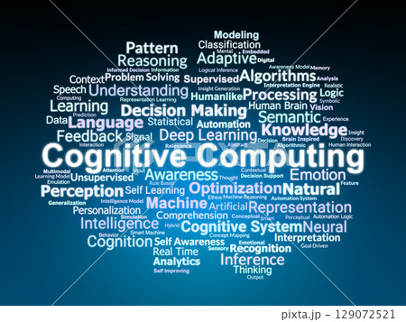 Cognitive Computing Word Cloud. Key Concepts in Artificial Intelligence and Machine Learning 129072521