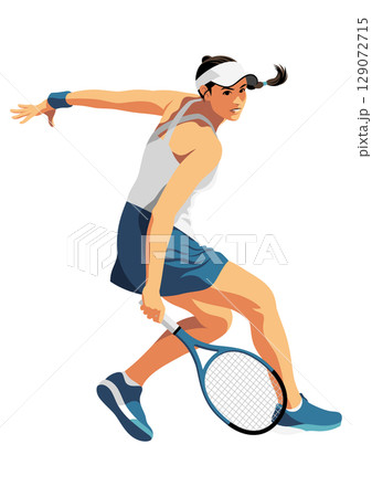 女子テニス選手 129072715