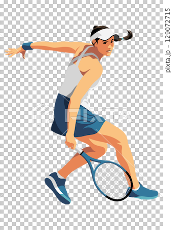女子テニス選手 129072715