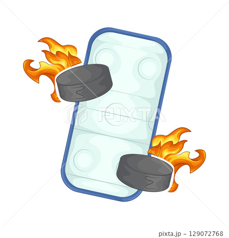 Illustration of Hockey Puck 129072768