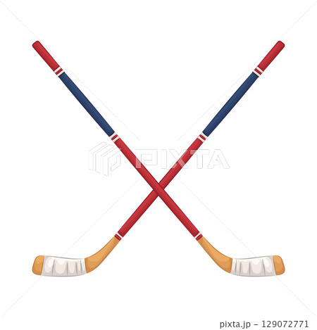 Illustration of Hockey Stick Illustration of Hockey Stick 129072771