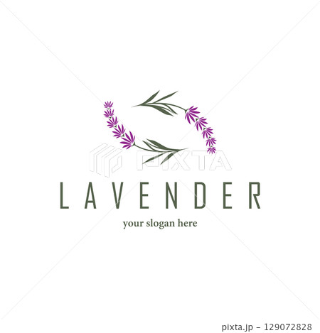 Lavender Logo, Simple Elegant Purple Flower Plant Vector, Greeting Card Design, Banner, Flower Ornament, Lavender Hand Drawn Wedding, Icon Symbol Illustration Lavender Logo, Simple Elegant Purple Flower Plant Vector, Greeting Card Design, Banner, Flower Ornament, Lavender Hand Drawn Wedding, Icon Symbol Illustration 129072828