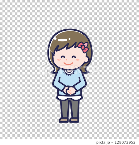 Casual clothing child / diagonal / girl 01 129072952