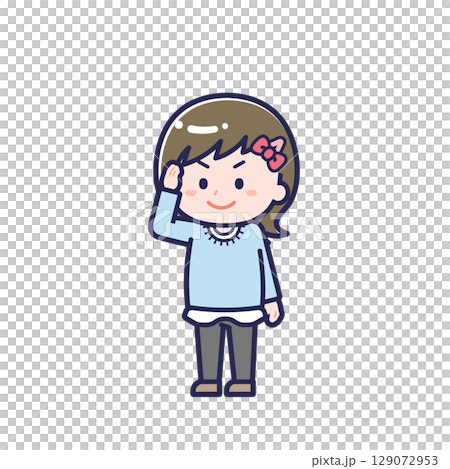 Casual clothing child / diagonal / girl 02 129072953