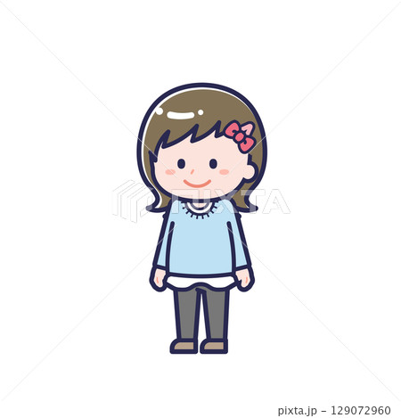 私服のこども／ななめ／女の子 09 129072960