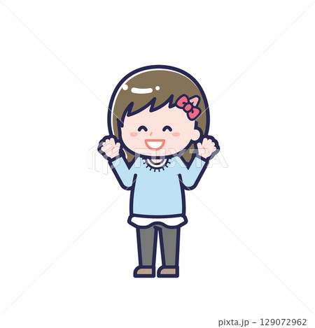 私服のこども／ななめ／女の子 11 129072962