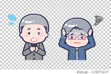 Casually dressed senior couple / couple / man and woman 06 Casually dressed senior couple / couple / man and woman 06 129073223