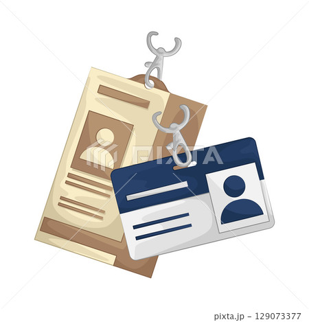 Illustration of ID Card  129073377
