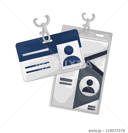 Illustration of ID Card Illustration of ID Card 129073379