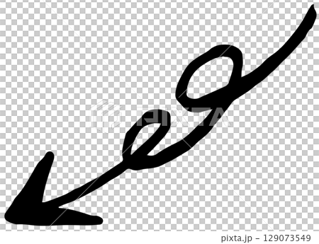 Simple hand-drawn arrow vector 129073549