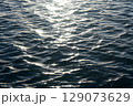 水面に反射する夕焼け 129073629