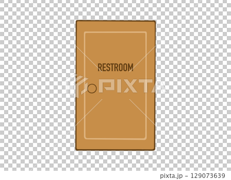 レストルーム（ドア）のシンプルなイラスト 129073639