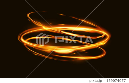 Abstract Glowing Light Swirls with Radiant Effect Abstract Glowing Light Swirls with Radiant Effect 129074077