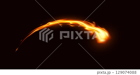 Dynamic Blaze Against Black Background with Motion Dynamic Blaze Against Black Background with Motion 129074088