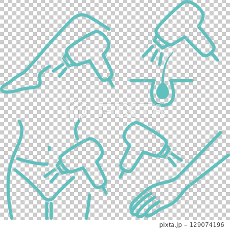 Icon Hair Removal Hair Beauty Medical Person Woman Man Skin Medical Beauty Line Drawing Illustration 129074196