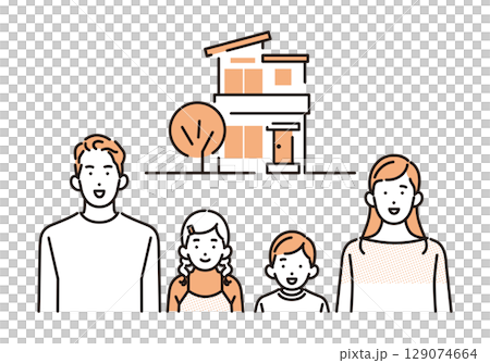 家庭和家庭圖像插圖集的簡單插圖 家庭和家庭圖像插圖集的簡單插圖 129074664