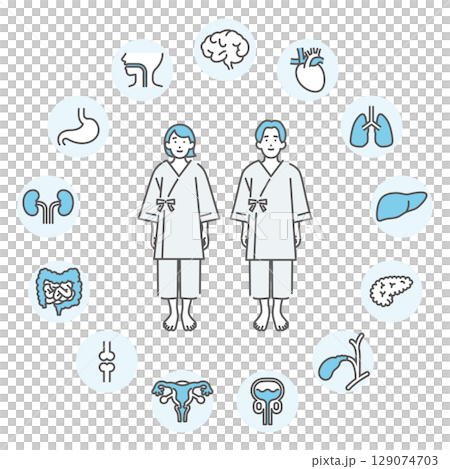 Simple illustration health check image icon set 129074703