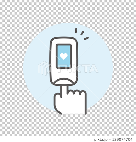Simple illustration pulse oximeter image icon 129074704
