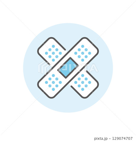 シンプル イラスト 絆創膏のイメージ アイコン シンプル イラスト 絆創膏のイメージ アイコン 129074707