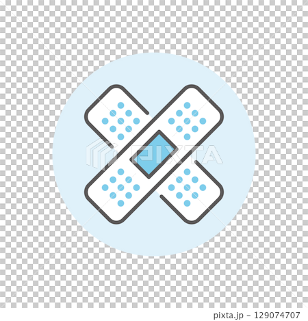 シンプル イラスト 絆創膏のイメージ アイコン シンプル イラスト 絆創膏のイメージ アイコン 129074707