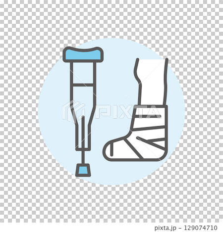 Simple illustration fracture image icon Simple illustration fracture image icon 129074710