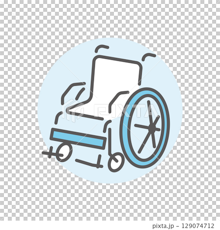Simple illustration wheelchair image icon Simple illustration wheelchair image icon 129074712