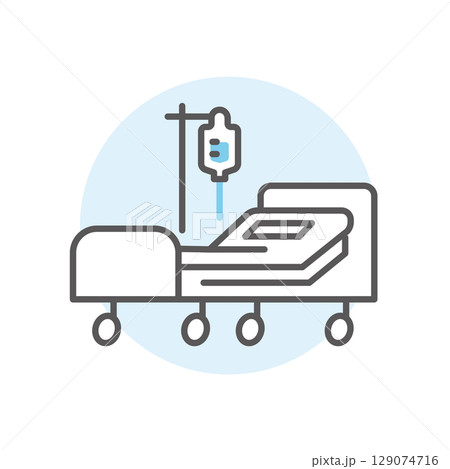 シンプル イラスト 病院のベッドのイメージ アイコン シンプル イラスト 病院のベッドのイメージ アイコン 129074716